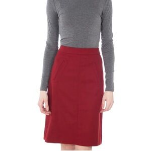 “Aptitude Skirt” in burgundy